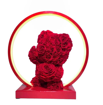 Elegance and Romance: The 3D Rose Bear Flower Lamp - Imaginary Worlds