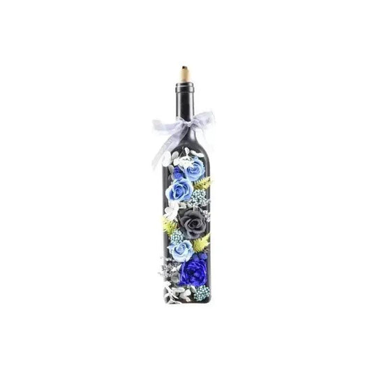 Floral Harmony Wine Bottle
