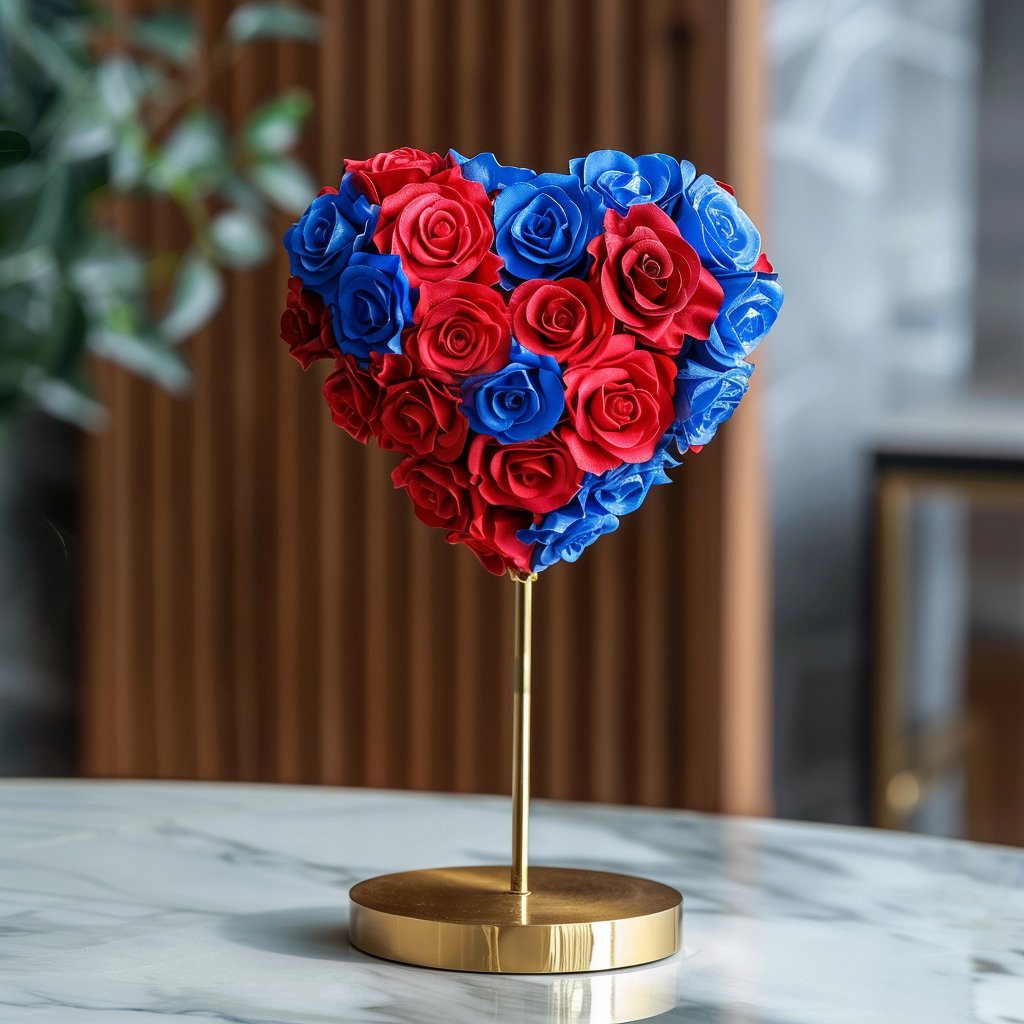 Achilles and Briseis Mixed Rose Heart Lamp - Imaginary Worlds