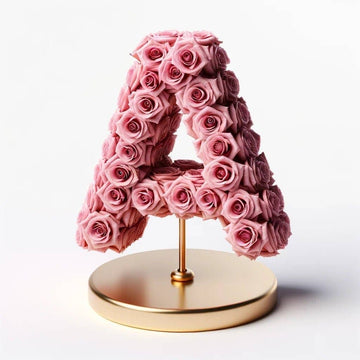 Aphrodite Pink Rose Letter A Lamp - Imaginary Worlds