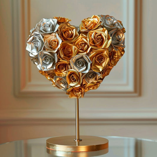 Apollo and Athena Mixed Rose Heart Lamp - Imaginary Worlds