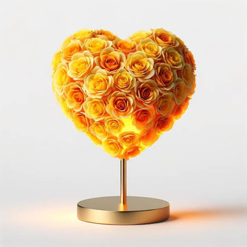 Apollo and Daphne Mixed Rose Heart Lamp - Imaginary Worlds