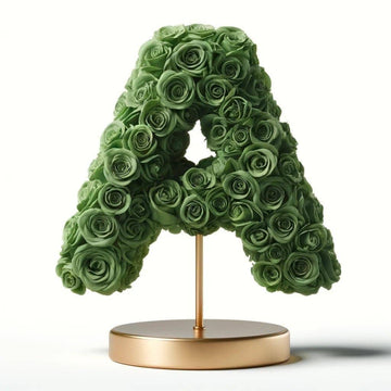 Apollo Green Rose Letter A Lamp - Imaginary Worlds