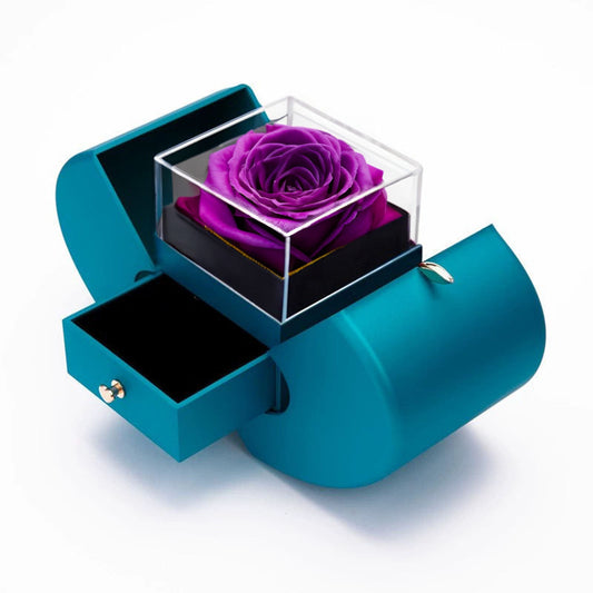 Apple Gift Box Eternal Love: Blue and Royal Purple Rose Edition - Imaginary Worlds