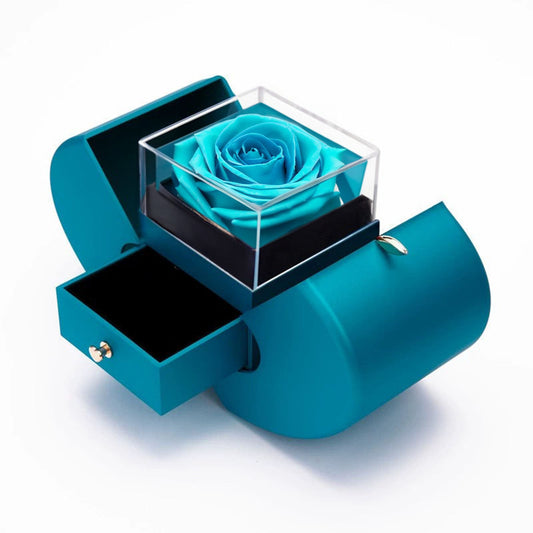 Apple Gift Box Eternal Love: Blue and Tiffany Blue Rose Edition - Imaginary Worlds