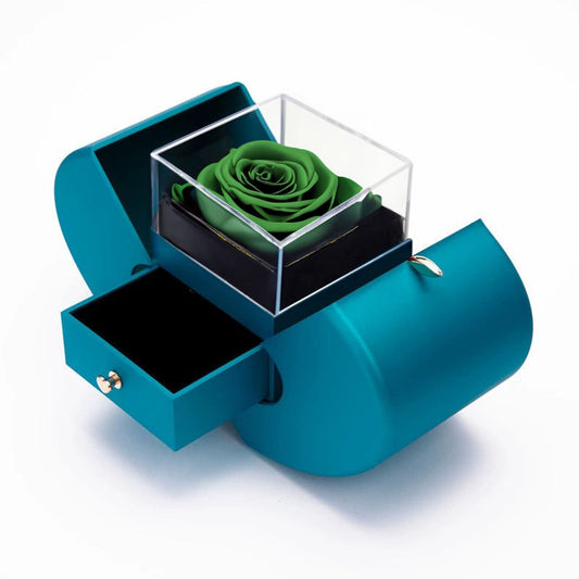Apple Gift Box Eternal Love: Green Rose Edition - Imaginary Worlds