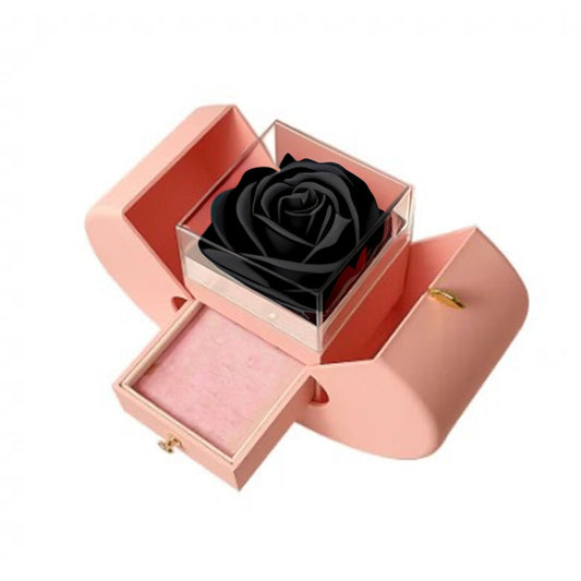 Apple Gift Box Eternal Love: Pink and Black Rose Edition - Imaginary Worlds