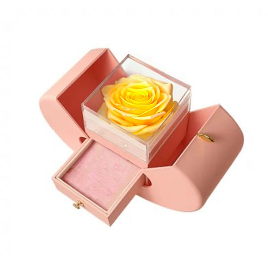 Apple Gift Box Eternal Love: Pink and Yellow Rose Edition - Imaginary Worlds