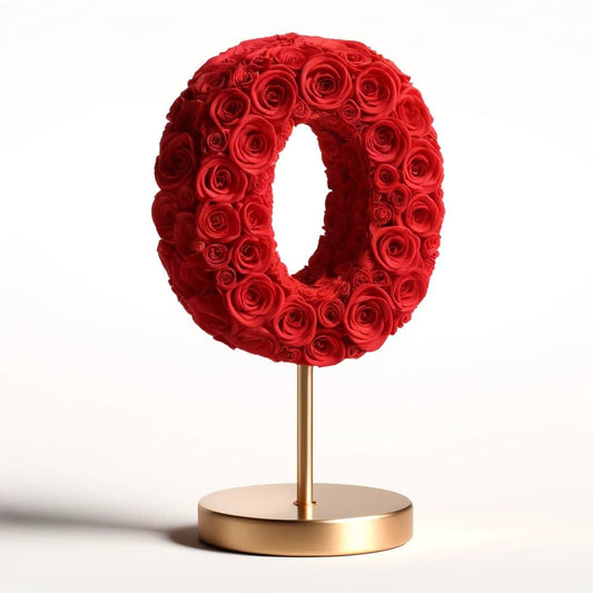 Ares Red Rose Letter O Lamp - Imaginary Worlds