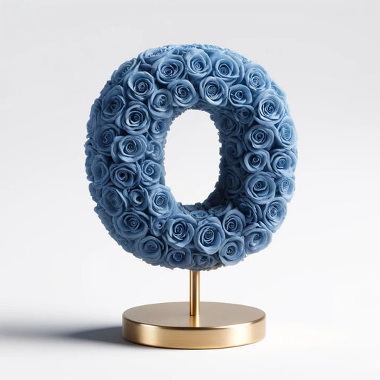 Artemis Blue Rose Letter O Lamp - Imaginary Worlds