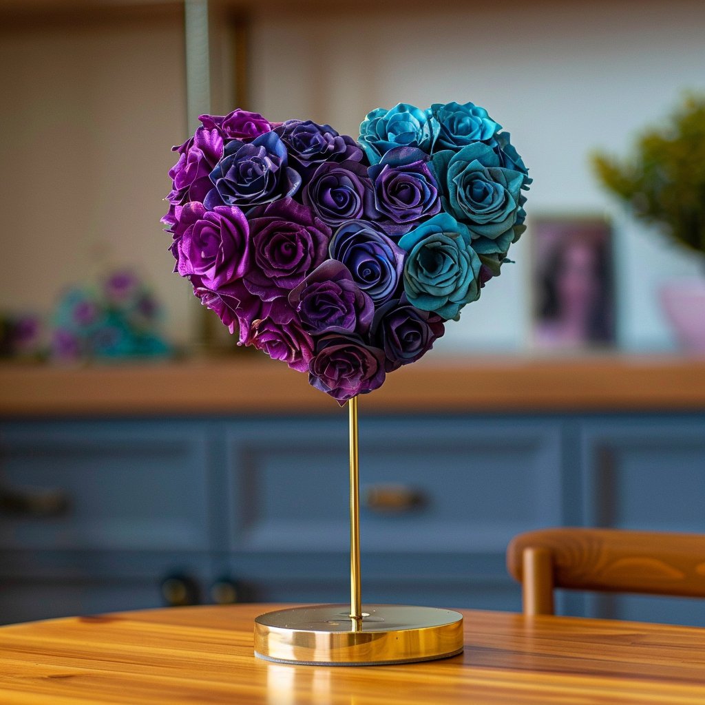 Athena and Ares Mixed Rose Heart Lamp - Imaginary Worlds