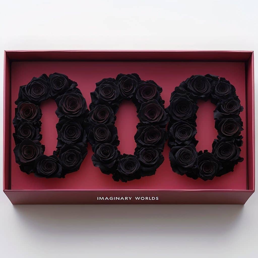 Black Roses 000 Rose Box - Imaginary Worlds