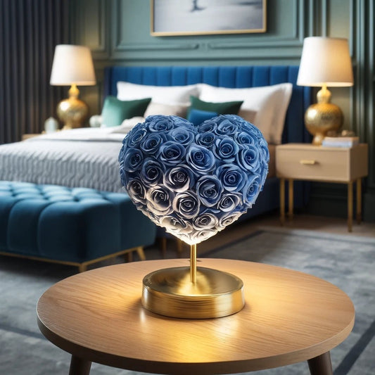 Blue Heart Rose Lamp - Imaginary Worlds