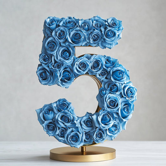 Blue Rose Eternal Number 5 Lamp - Imaginary Worlds