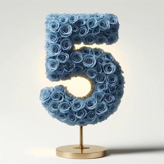 Blue Rose Eternal Number 5 Lamp - Imaginary Worlds