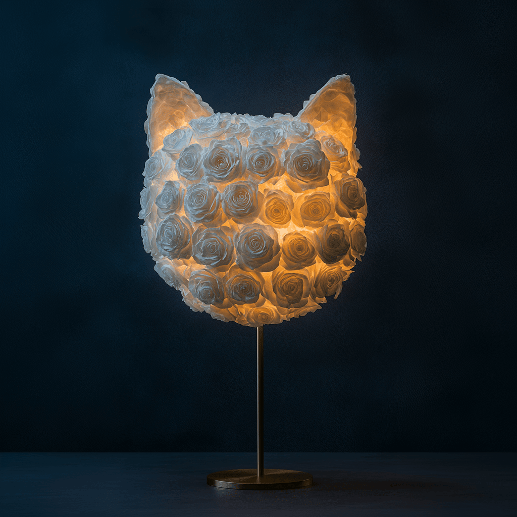 Cat rose lamp - Imaginary Worlds