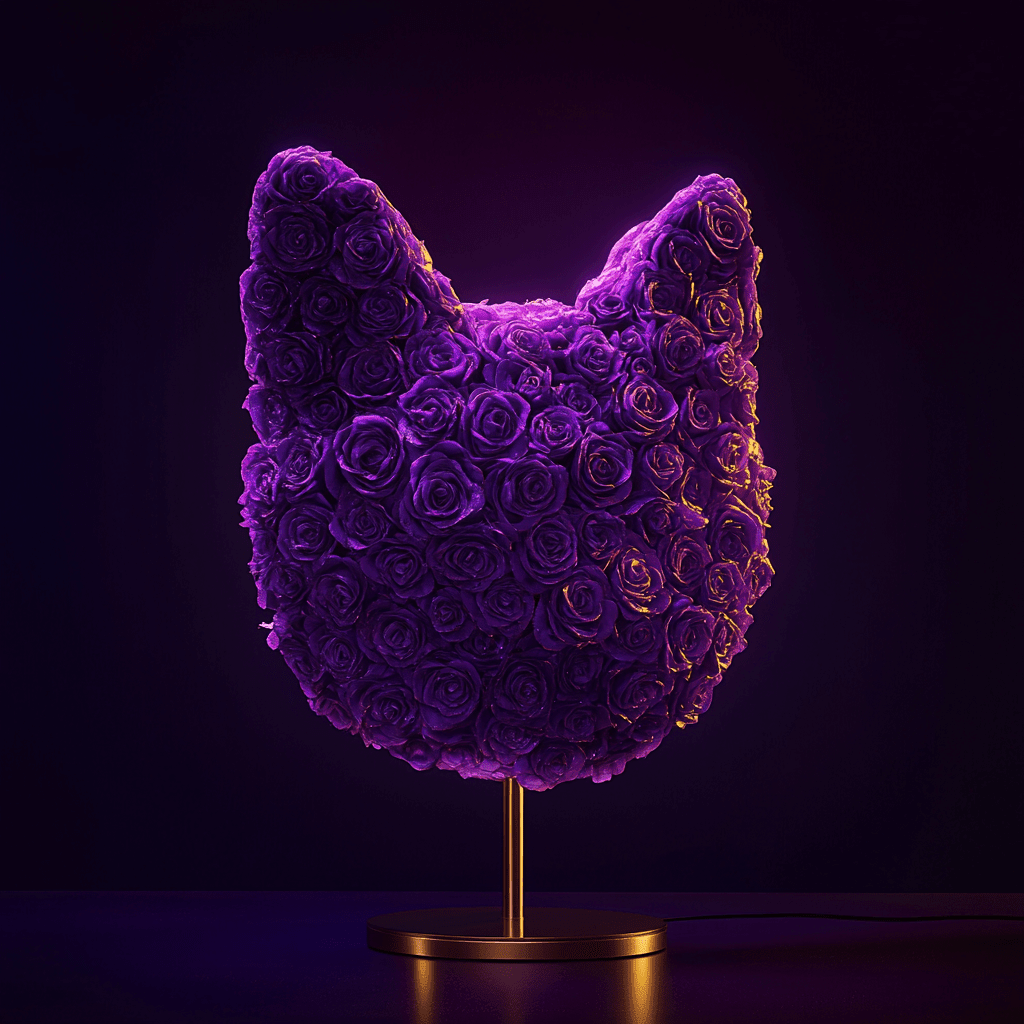 Cat rose lamp - Imaginary Worlds