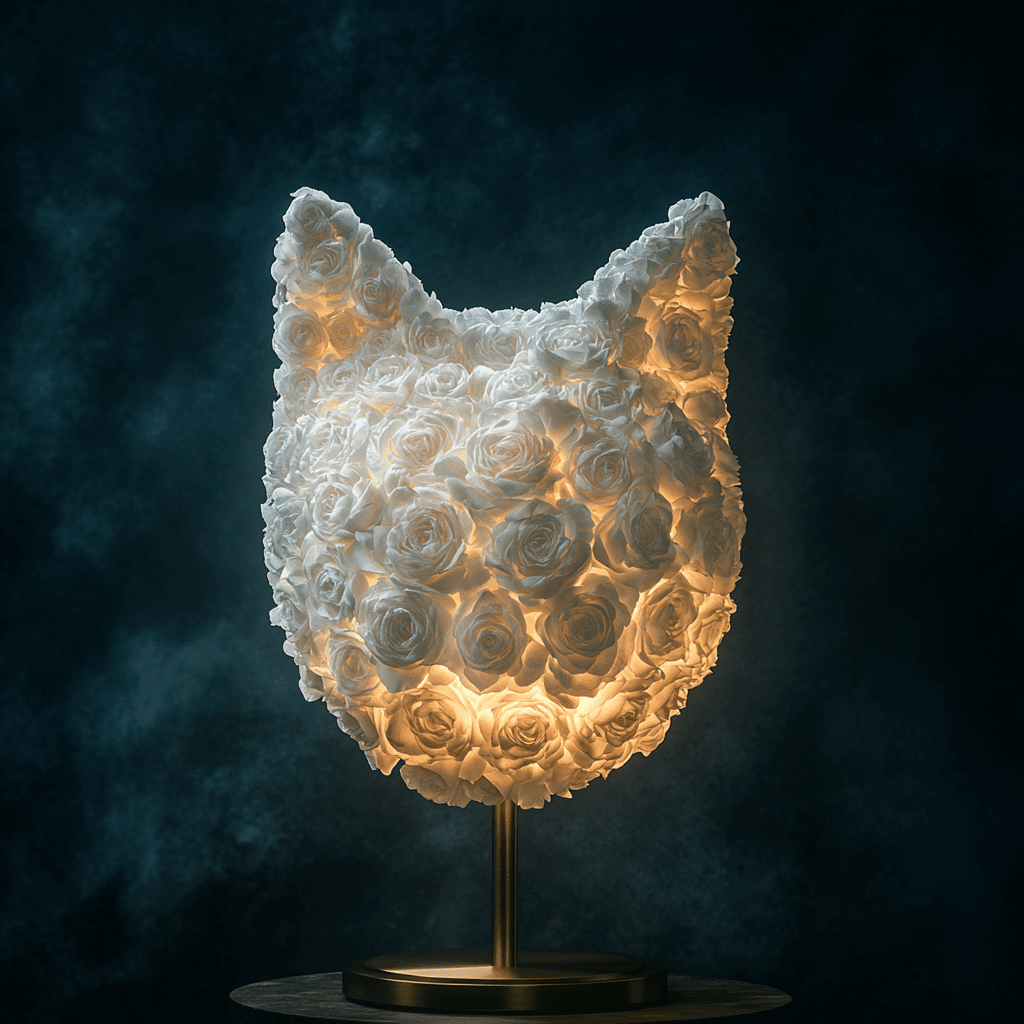 Cat rose lamp - Imaginary Worlds