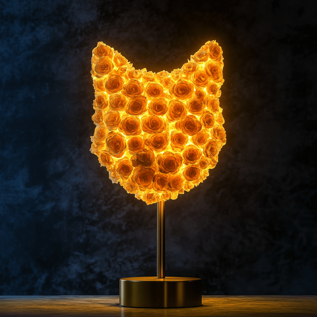 Cat rose lamp - Imaginary Worlds