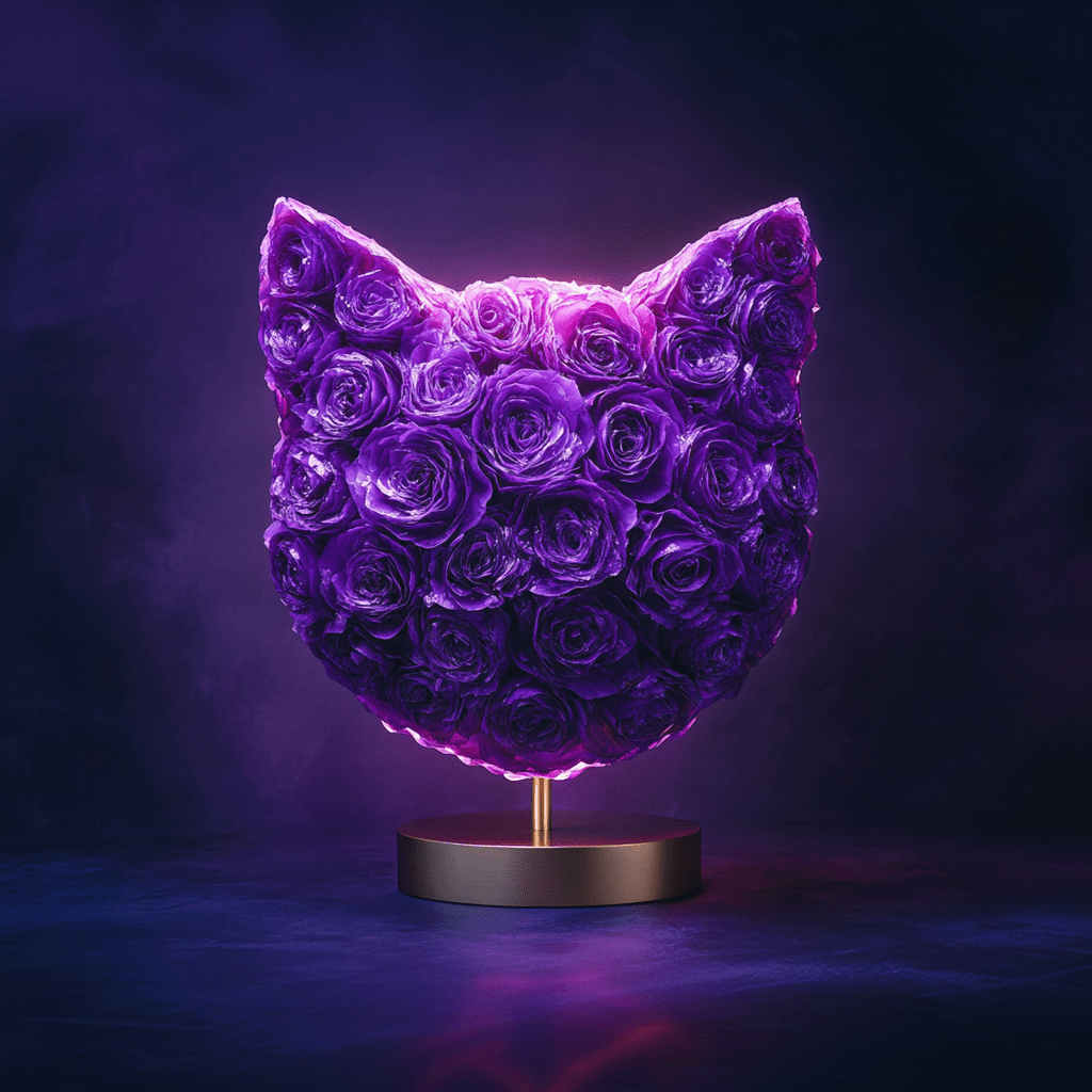 Cat rose lamp - Imaginary Worlds