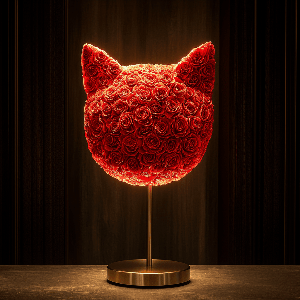 Cat rose lamp - Imaginary Worlds