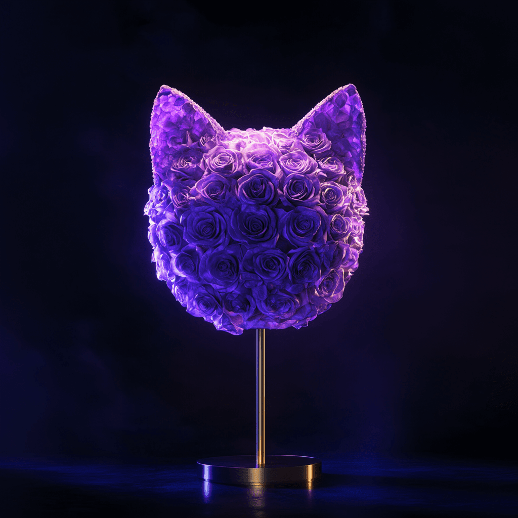Cat rose lamp - Imaginary Worlds