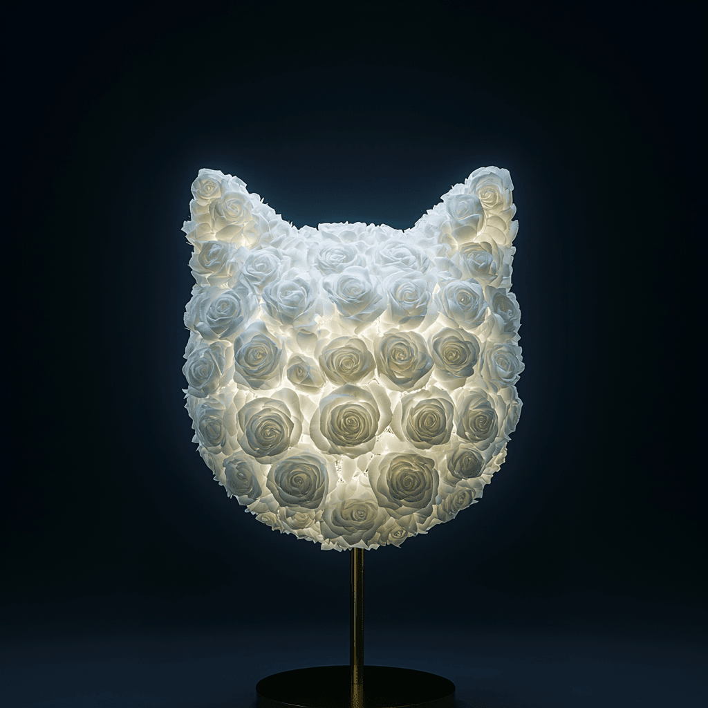 Cat rose lamp - Imaginary Worlds