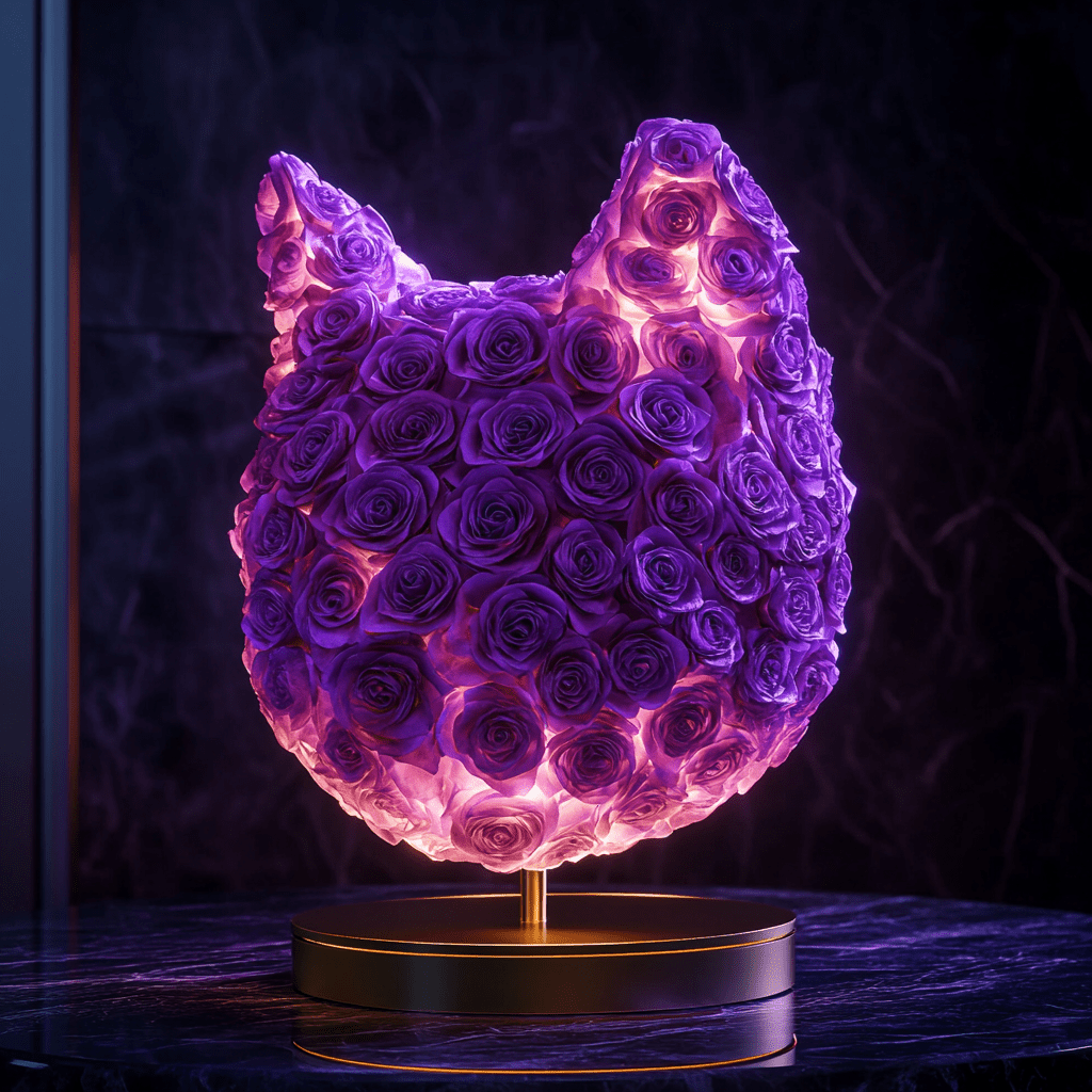 Cat rose lamp - Imaginary Worlds