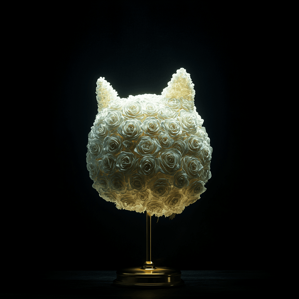 Cat rose lamp - Imaginary Worlds