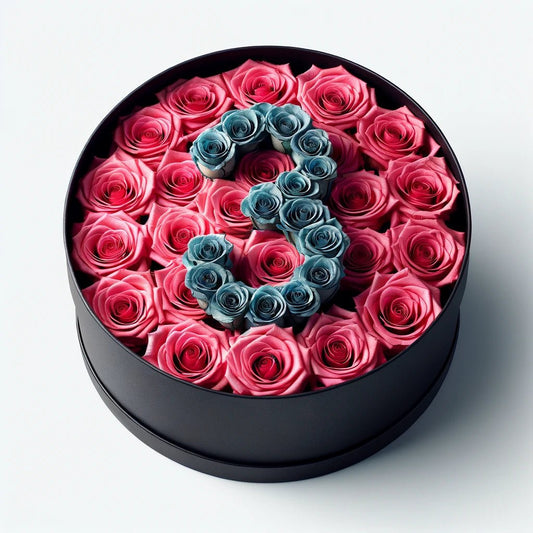 Custom Charm Rose Box: Pink & Blue Edition - Imaginary Worlds