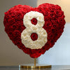 Custom Red Heart Rose Lamp with Color '8' - Imaginary Worlds