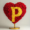 Custom Red Heart Rose Lamp with Color 'P' - Imaginary Worlds