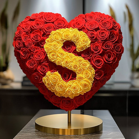 Custom Red Heart Rose Lamp with Color 'S' - Imaginary Worlds