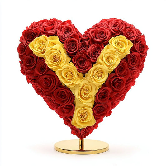 Custom Red Heart Rose Lamp with Color 'Y' - Imaginary Worlds