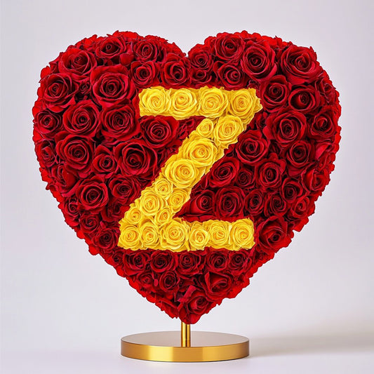 Custom Red Heart Rose Lamp with Color 'Z' - Imaginary Worlds