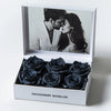 Customized Forever Black Rose Box with Photo - Imaginary Worlds