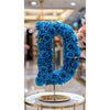 Elegant Standing Blue Rose Letter D Lamp - Imaginary Worlds