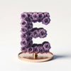 Elegant Standing Purple Rose Letter E Lamp - Imaginary Worlds