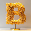 Elegant Standing Yellow Rose Letter B Lamp - Imaginary Worlds