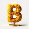 Elegant Standing Yellow Rose Letter B Lamp - Imaginary Worlds