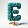 Eris Teal Rose Letter E Lamp - Imaginary Worlds