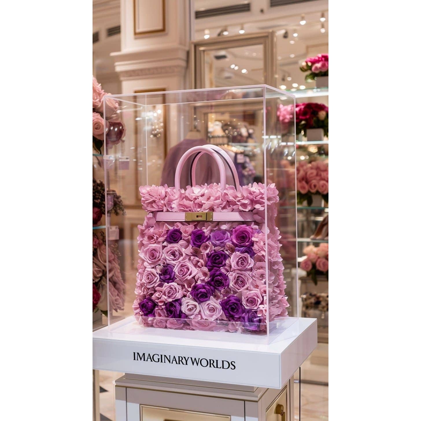 Eternal Bloom Pink and Purple Rose Bag - Imaginary Worlds