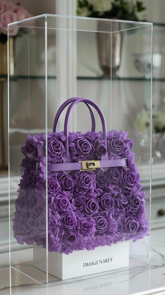 Eternal Bloom Purple Rose Bag - Imaginary Worlds