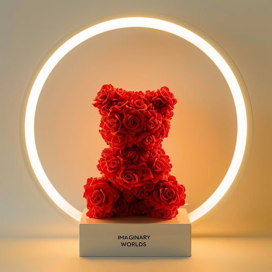 Eternal Embrace Flower Bear Lamp - Imaginary Worlds