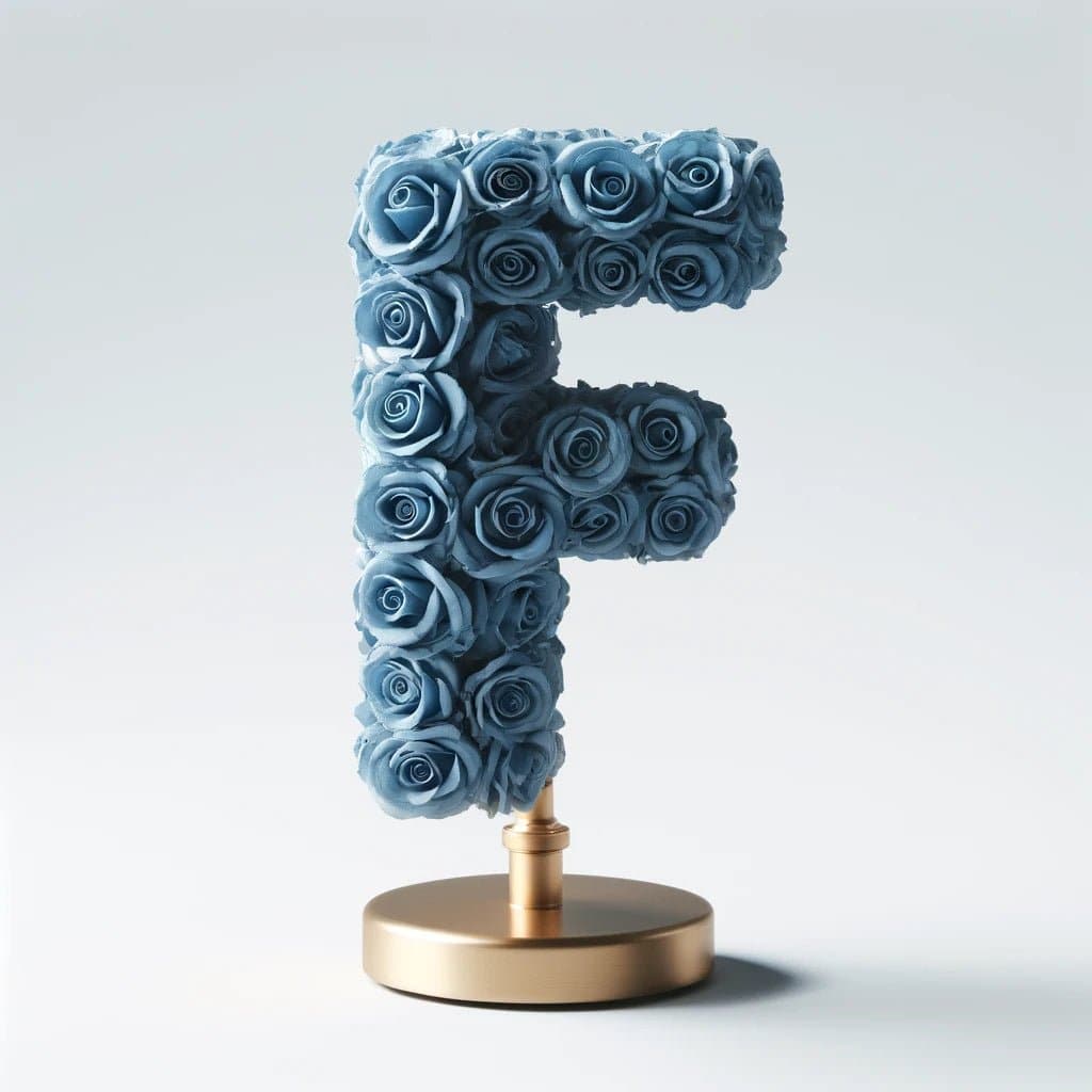 Fates Blue Rose Letter F Lamp - Imaginary Worlds