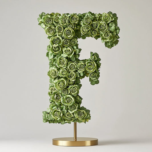 Fates Green Rose Letter F Lamp - Imaginary Worlds