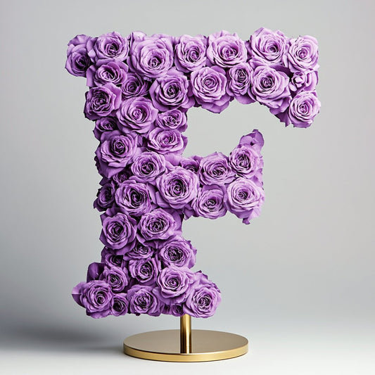 Fates Purple Rose Letter F Lamp - Imaginary Worlds