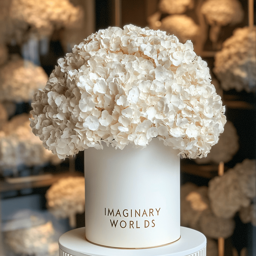 Forever Hydrangea Box – White Edition - Imaginary Worlds