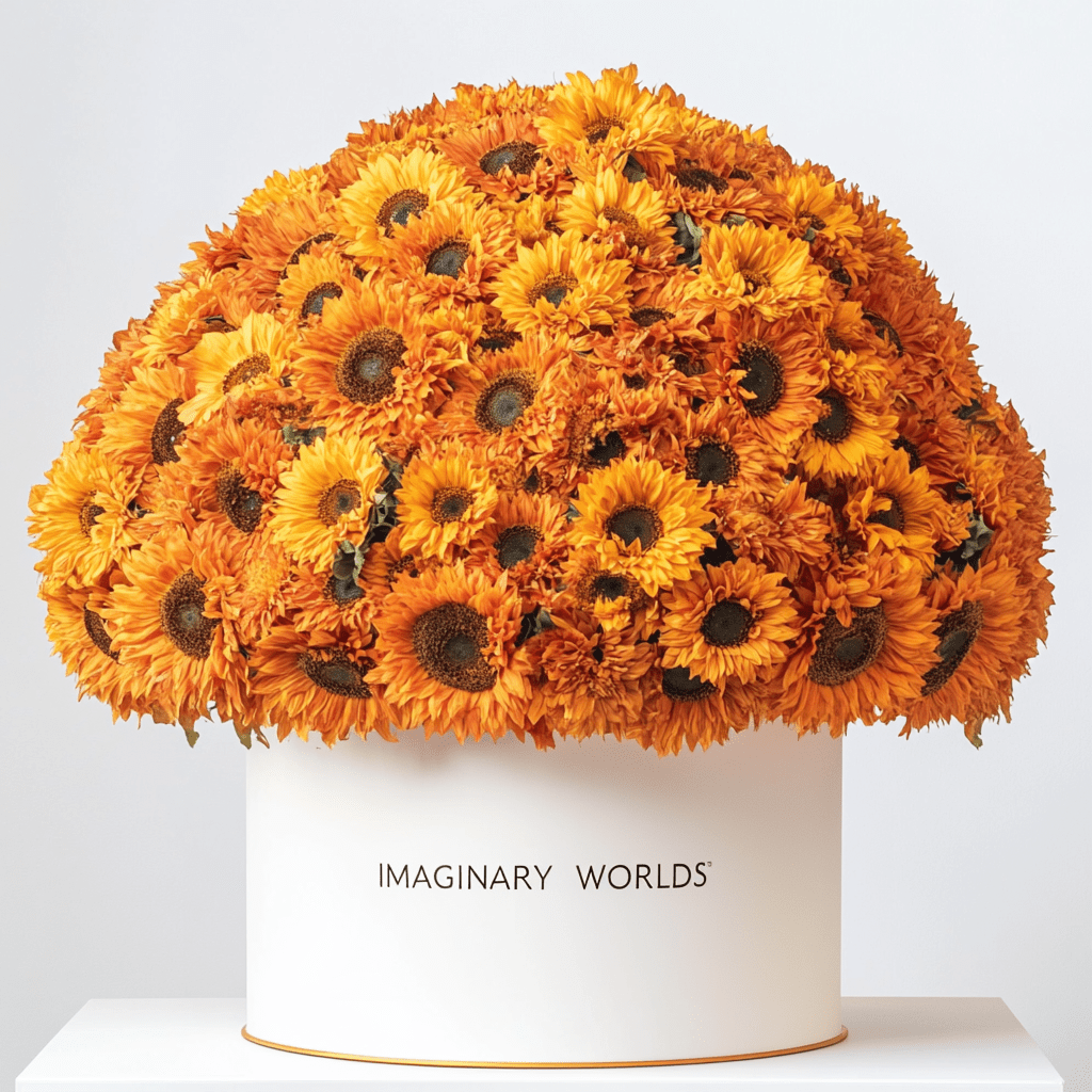 Forever Sunflower Box – Golden Gradient Edition - Imaginary Worlds