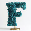 Fortuna Teal Rose Letter F Lamp - Imaginary Worlds